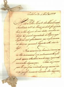 Carta de 30 de abril de 1779 do Arquivo da Casa São Payo Carta de 30 de abril de 1779 do Arquivo da Casa São Payo