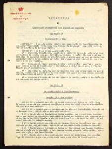 Documento do mês de junho -  Estatutos da Associação Protetora dos Pobres de Bragança,1922