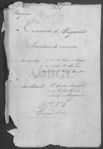 Documento do mês de agosto de 2026 – Inventário orfanológico por óbito de  José de Sá Carneiro Vargas